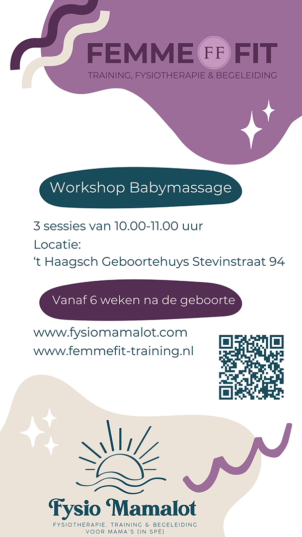 Flyer baby massage fusie